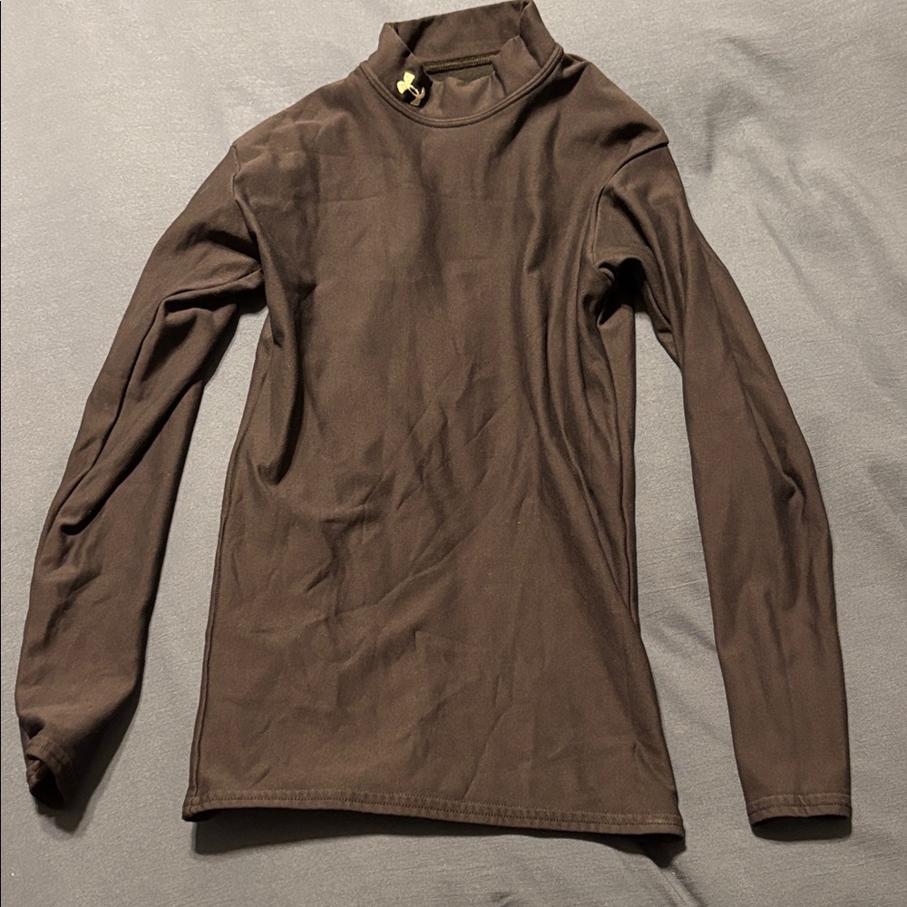 Under Armour youth Black Long Sleeve compression Top